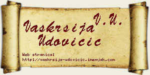 Vaskrsija Udovičić vizit kartica